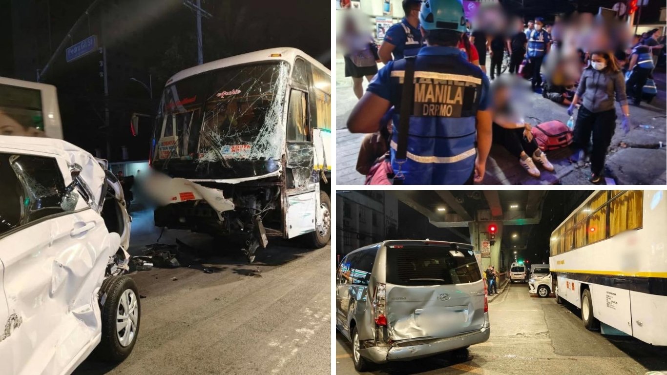 ‘Speeding’ bus rams vehicles on Taft Avenue, 9 hurt