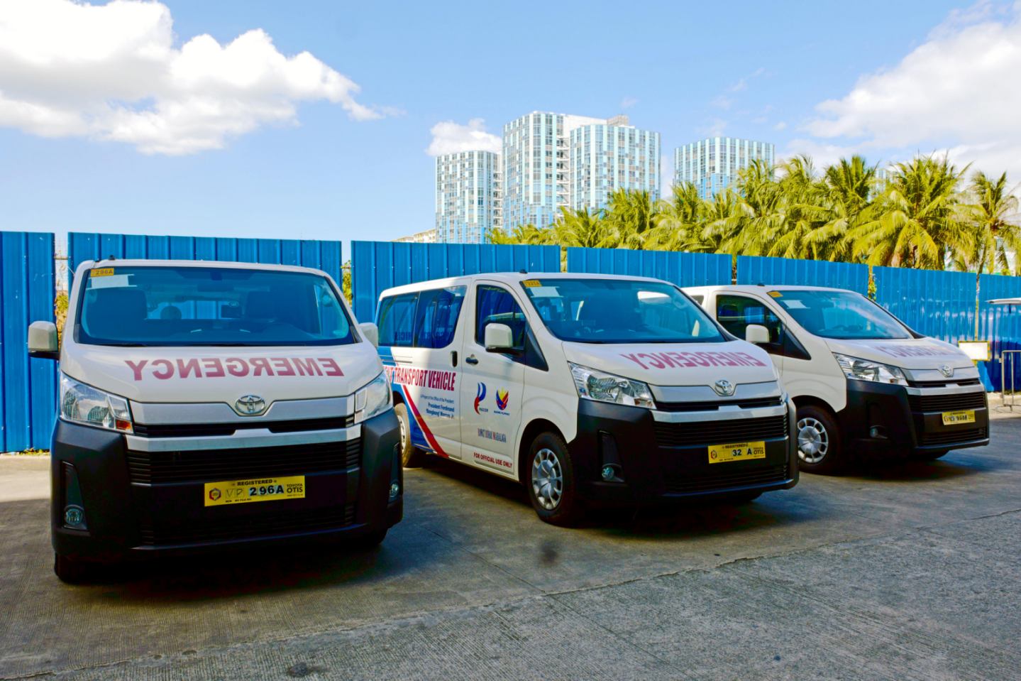 LGUs, Lung Center receive patient transport vehicles