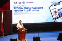 President Ferdinand R. Marcos Jr. leads the launch of the TESDA Skills Passport on February 5, 2026 at the Makabagong San Juan National E-Gov Center in San Juan City, introducing a mobile-first digital platform connecting Filipinos to training, certifications, scholarships, and job opportunities.