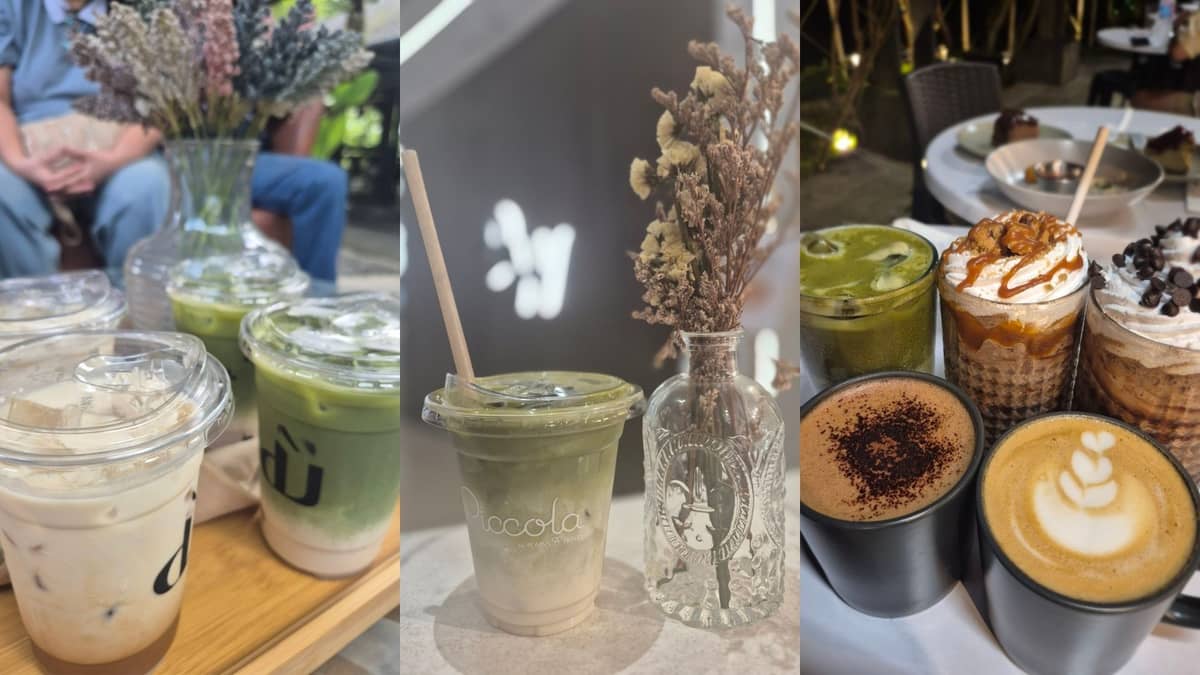 Different beverages from cafe's across theMetro