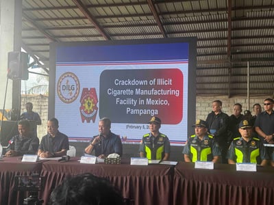 P400M illegal cigarette factory shut down in Pampanga; 6 Chinese nabbed