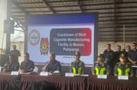 The Department of Interior and Local Government (DILG), Philippine National Police (PNP), and the Bureau of Customs (BOC) presented to the media an illegal cigarette factory at Barangay Panipuan in the town of Mexico, Pampanga on February 5, 2026.
