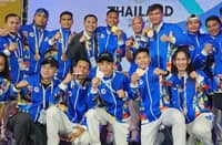 NEWLY-elected president Marcus Manalo (fifth from left) has the full backing of the ABAP and the national team.
