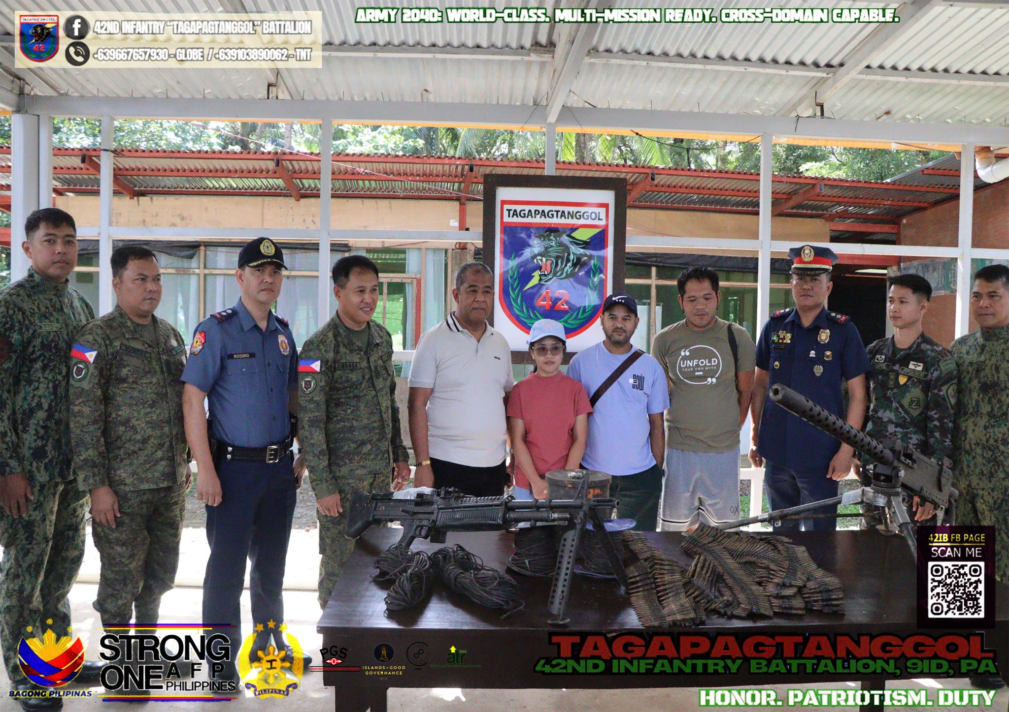 Two NPA members surrender in Camarines Norte, turn over firearms, IED