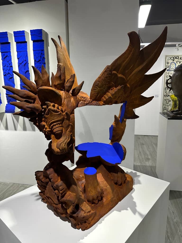 THIS 3D printed piece by a Balinese artist juxtaposes the modern world with local Indonesian belief systems.