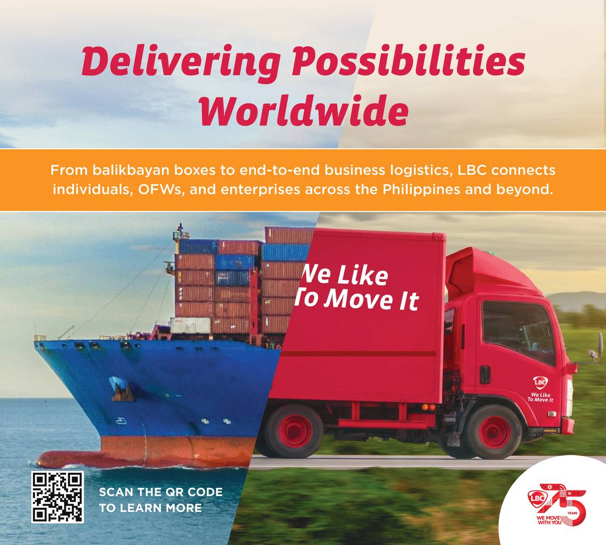 LBC. Delivering possibilities worldwide. Banner. AD.