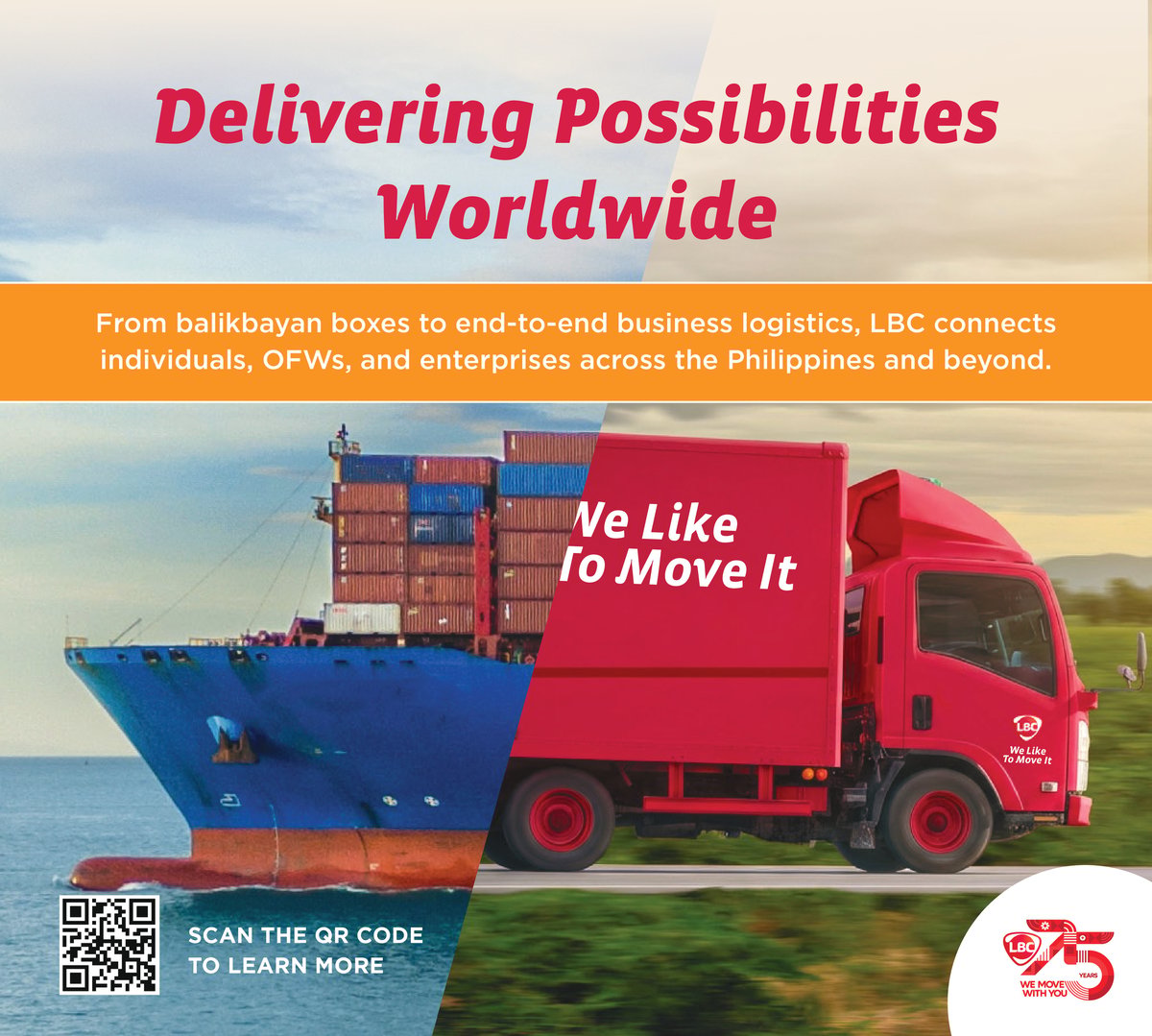 LBC. Delivering possibilities worldwide. Banner. AD.