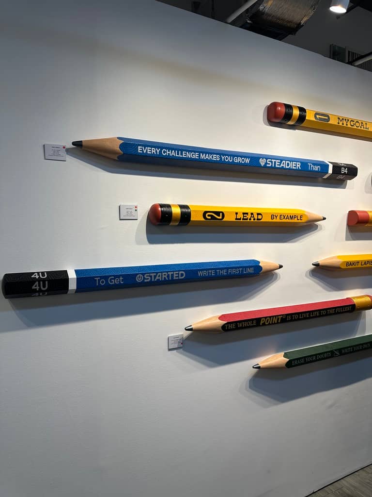 A PEN(CIL) is mightier than the sword it seems. Each of these pieces by Carlo Tanseco were sold before the end of the first day.