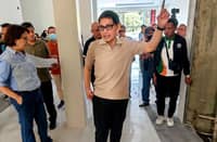 OFFICIALS from the Department of Health and the local government inspect the construction of the Subic General Hospital at Barangay Asinan in Subic, Zambales on Friday.