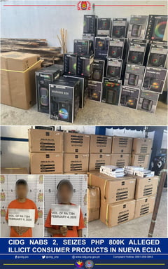 CIDG seizes P800k consumer products in Nueva Ecija