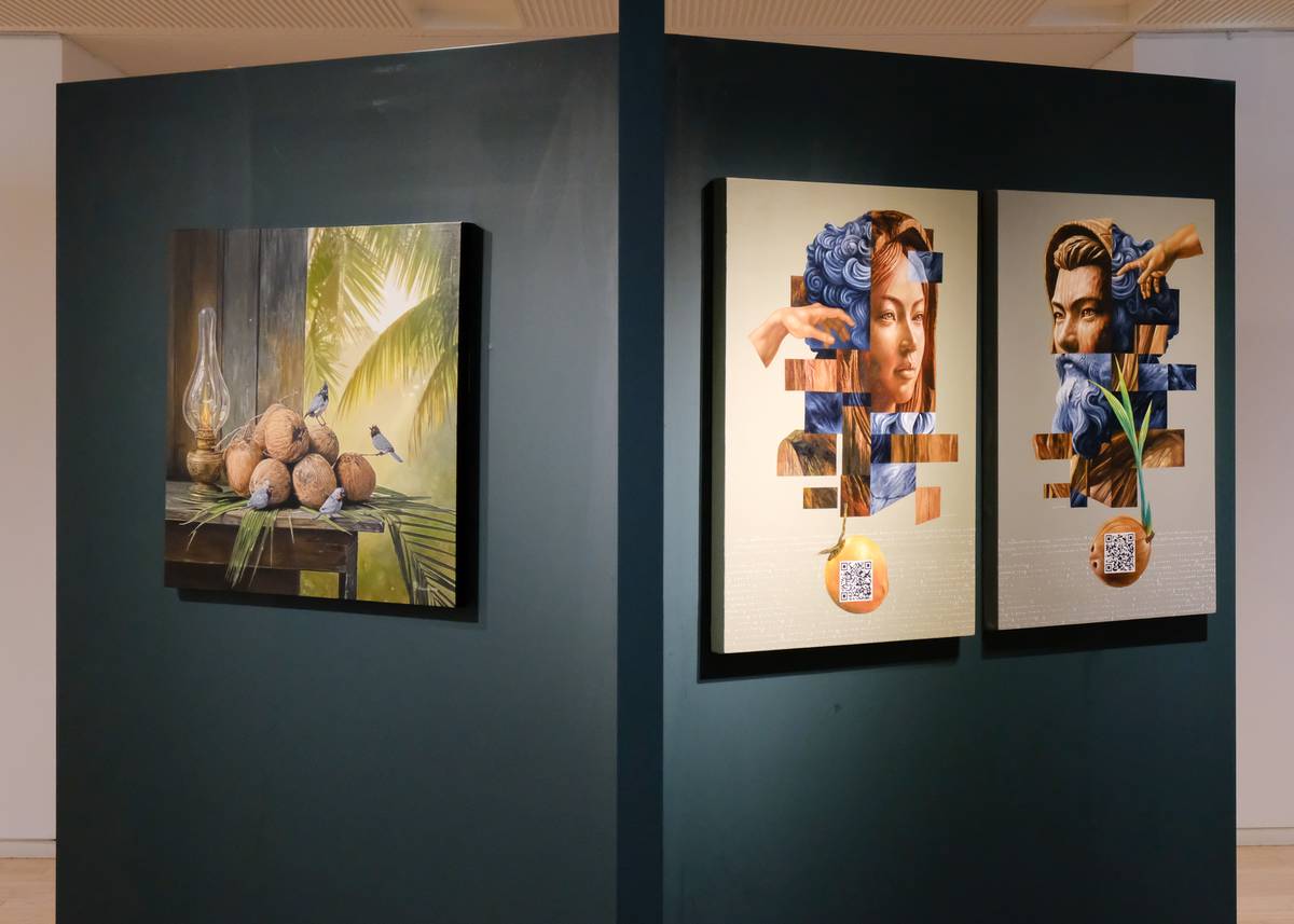 MARIA Pureza ‘Puchette’ Escano’s A Morning Offering, alongside Demetrio dela Cruz’s pieces ‘Si Maganda and Si Malakas.’
