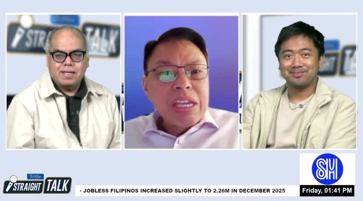 THE country now faces a far more complex global environment than during the early years of his stint in government due to geopolitical tensions, artificial intelligence and climate change, Valdes (center) relates to Straight Talk hosts Chito Lozada (left) and Toby Magsaysay.
