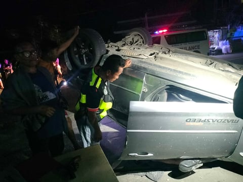 Unlicensed firearm recovered after car crash injures driver in Ilocos Norte