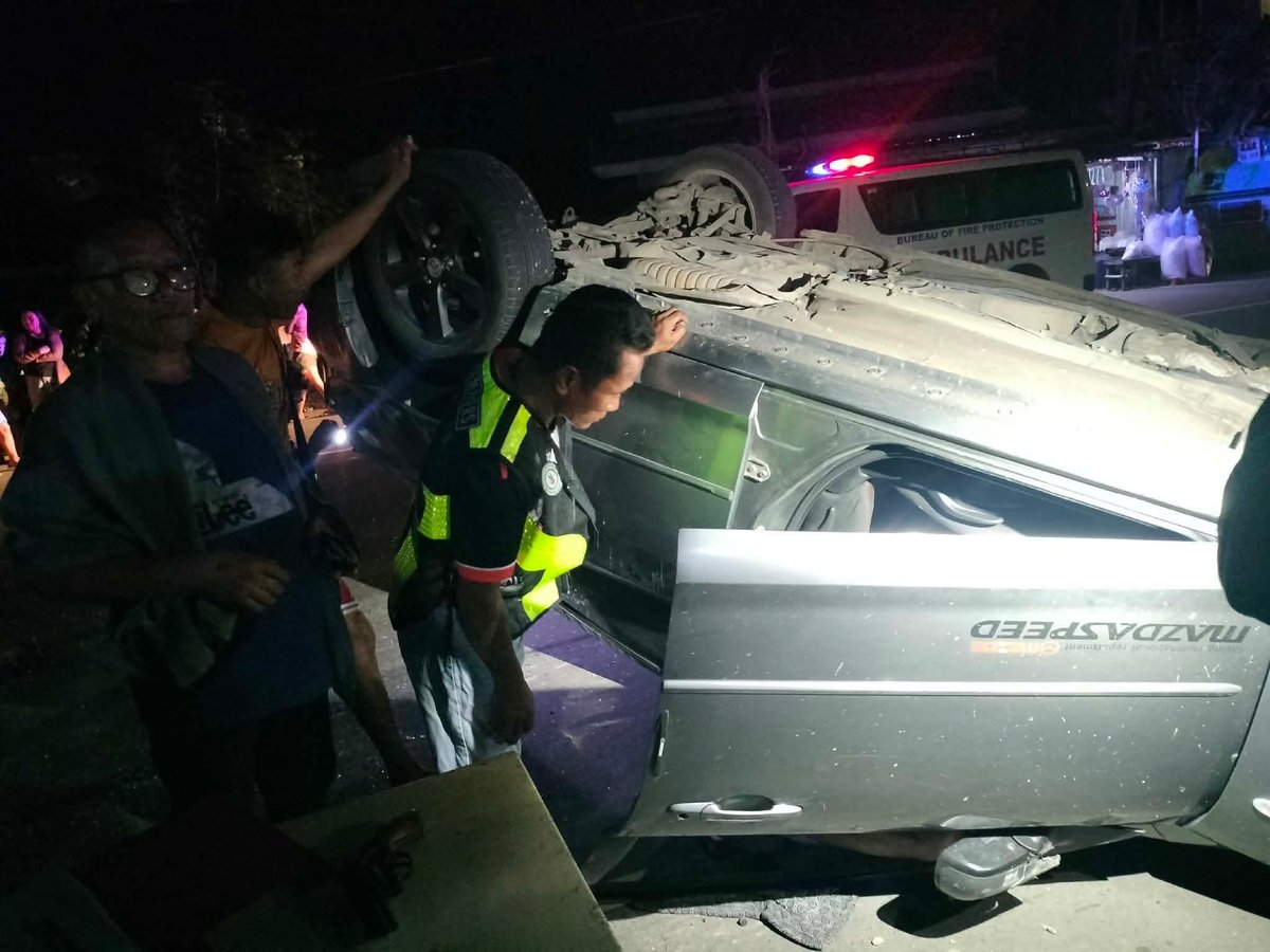 Unlicensed firearm recovered after car crash injures driver in Ilocos Norte