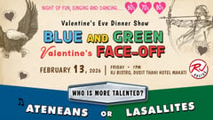 Valentine’s Eve Dinner Show: Blue and Green Valentine’s Face-Off