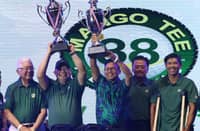 LEE Longa and Alex Avisado celebrate in style, proudly lifting their trophies for everyone to see to cap off a dominant performance in Division 2.