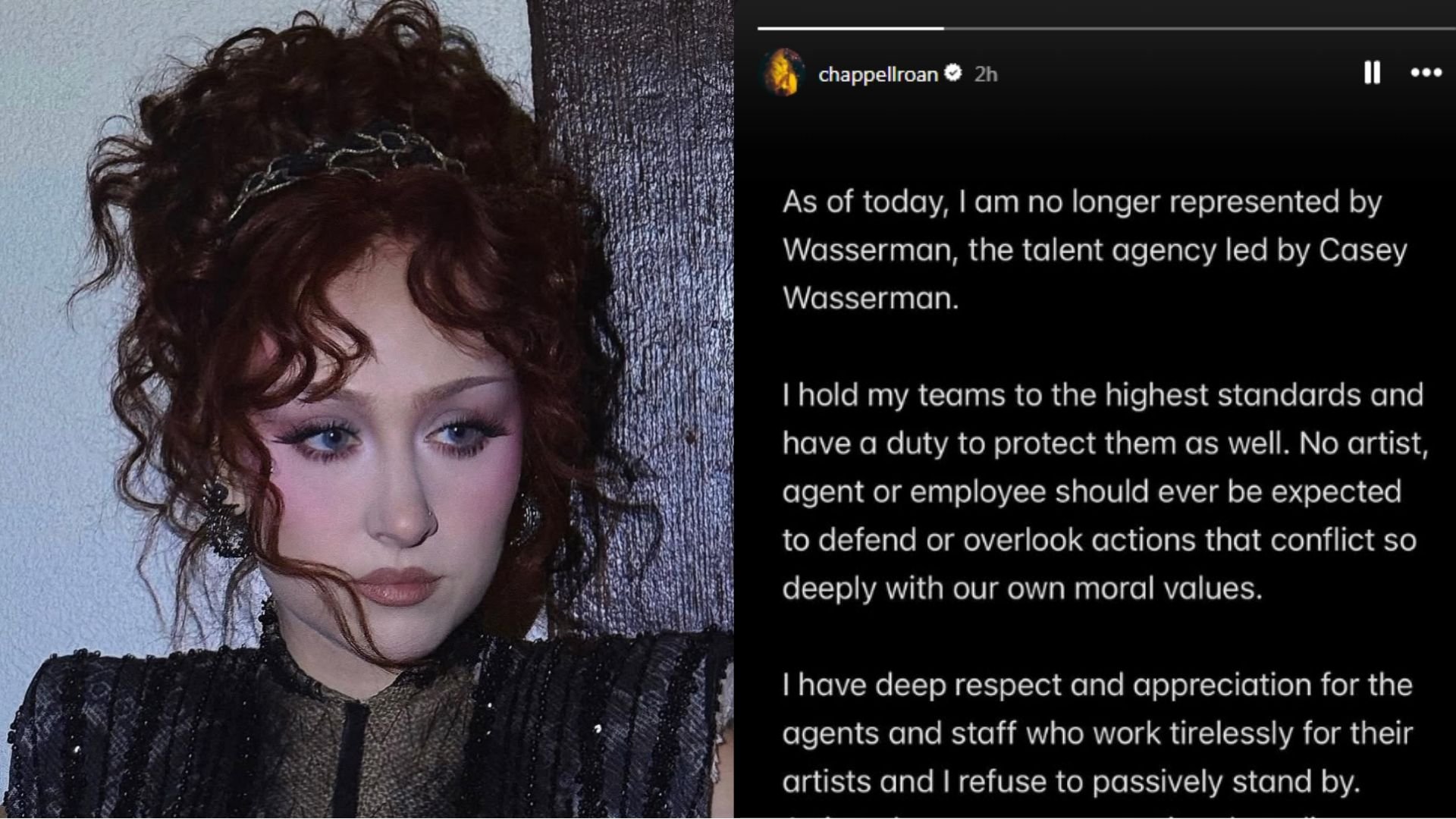 Chappell Roan parts ways with Wasserman Agency amid controversy