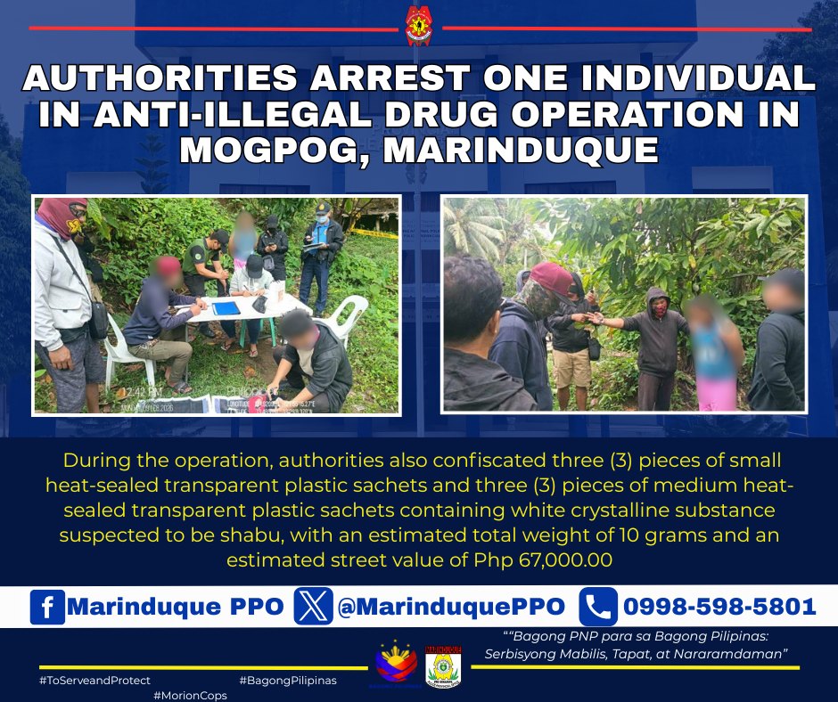 Buy-bust in Mogpog nets suspected drug seller
