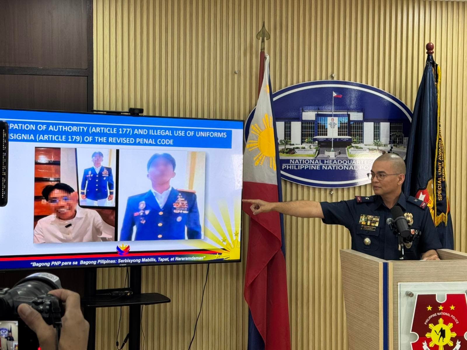 PNP eyes charges vs ‘Francis Leo Marcos’ over uniform issue