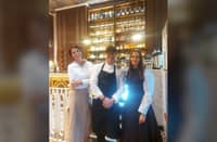 CRISTINA Villalba, Chef Pablo Ramirez and Marta Baños of Las Flores.