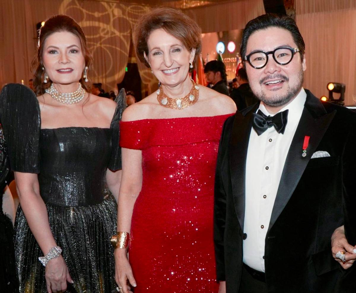 NIKKI Teodoro, USA Ambassador MaryKay Carlson and Anthony Violago.