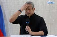 (February 12 2026) DILG Sec. Jonvic Remulla raised the bounty for gambling tycoon Atong Ang to P20 million, announced during a press-conference held in Quezon City on Thursday February 12 2026. Sec. Remulla also said they will filing cases to 40 former and current officials for bid-rigging and graft before the ombudsman and around 1000 BFP personnel may face complaint related to illegal activities. Photo/Analy Labor