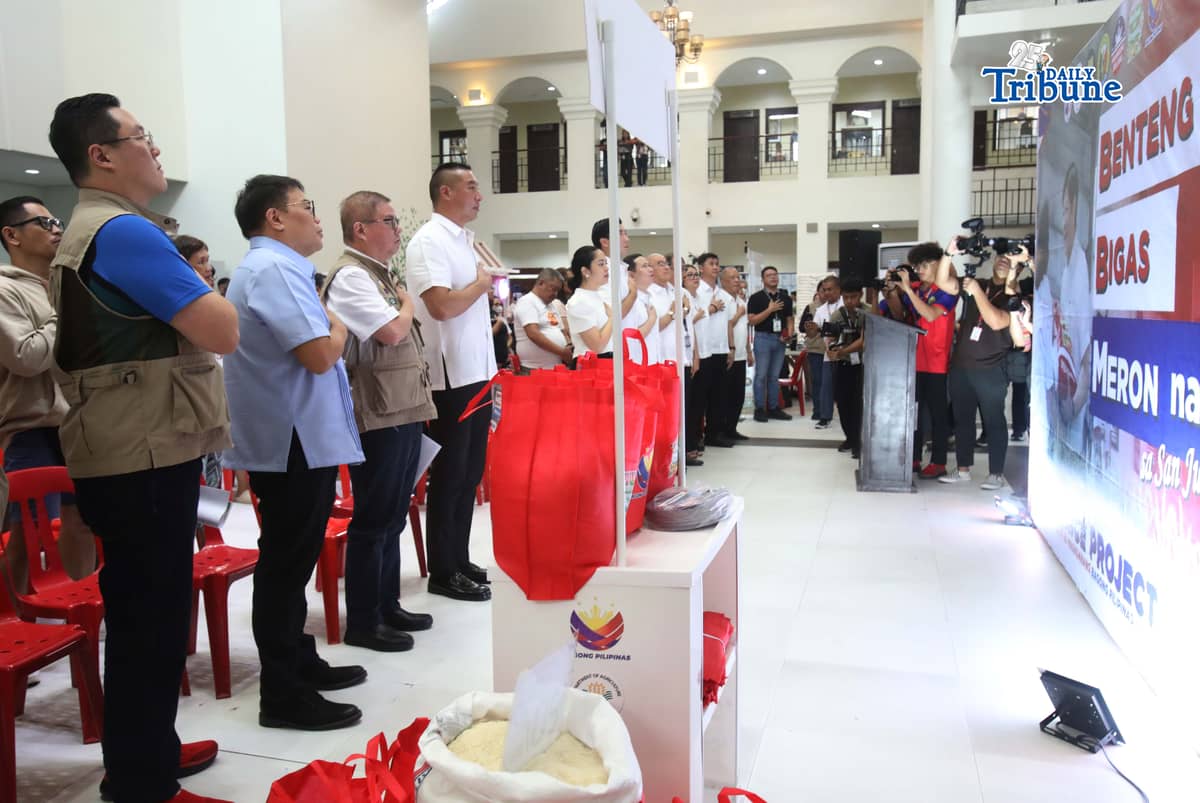 (February 13 2026) Agriculture Secretary Francisco Tiu Laurel Jr., San Juan City Mayor Francis Zamora, and Metropolitan Manila Development Authority Chairman Atty. Don Artes and other officials ,leads the ceremonial launching of P20 “Benteng Bigas Meron Na” Rice project, LGU expansion rollout, held in San Juan City hall, Metro Manila, on Friday February 13, 2026. Under the “Benteng Bigas, Meron Na!” initiative, the government is offering quality rice at P20 per kilo to ease the burden on vulnerable and low-income sectors. Photo/Analy Labor