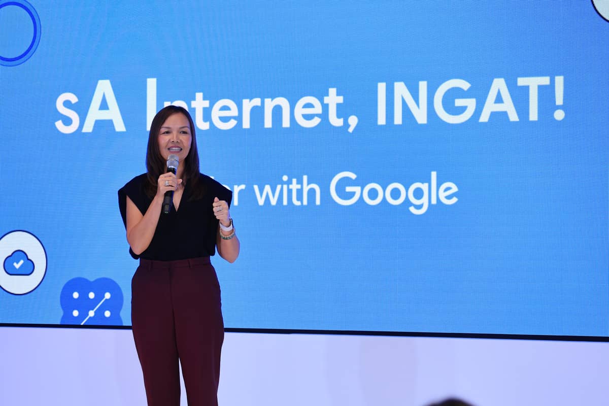 Prep Palacios, country manager for Google Philippines, emphasized the importance of online safety tips and tools, especially in the age of AI.