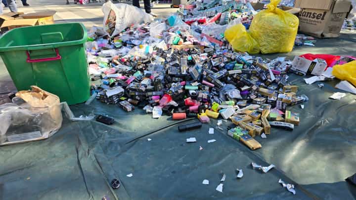 THE City Government of Baguio destroyed and burned P5 million worth of tobacco and vape products on the morning of 13 February 2026 at Malcolm Square, Baguio City.