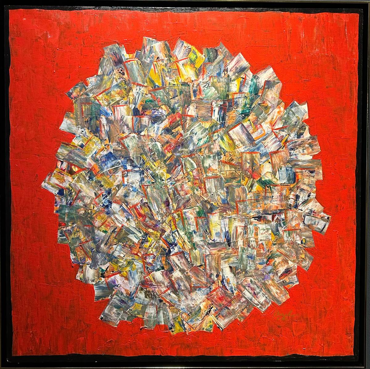 ‘EVOLUTION’ by Rina Baluyut-Angeles. Oil and acrylic on canvas.