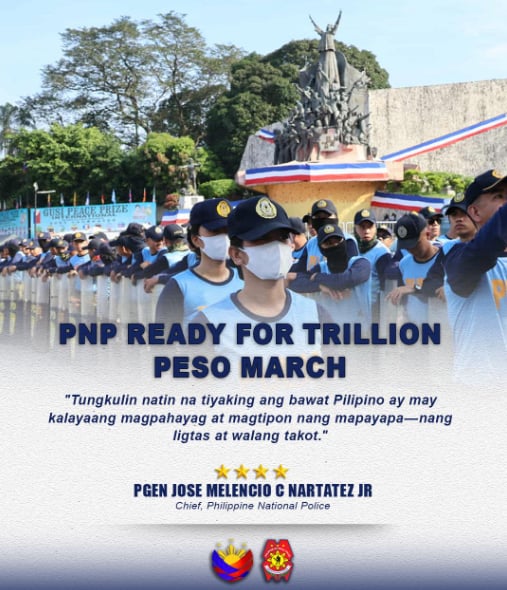 PNP prepares for Trillion Peso March ahead of 40th EDSA anniversary