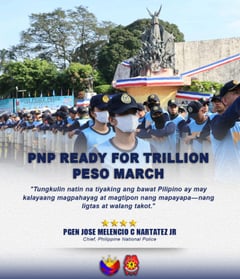 PNP prepares for Trillion Peso March ahead of 40th EDSA anniversary