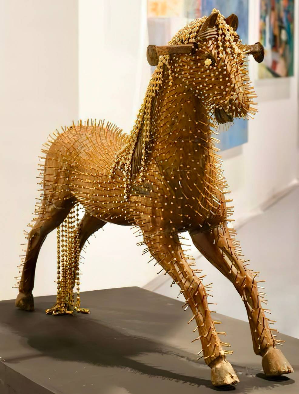 LUCKY Monkey (Dante Dizon x Nolo Coronado) of The Drawing Room, ‘Pangako’ Wood, brass, casted brass and stainless steel.