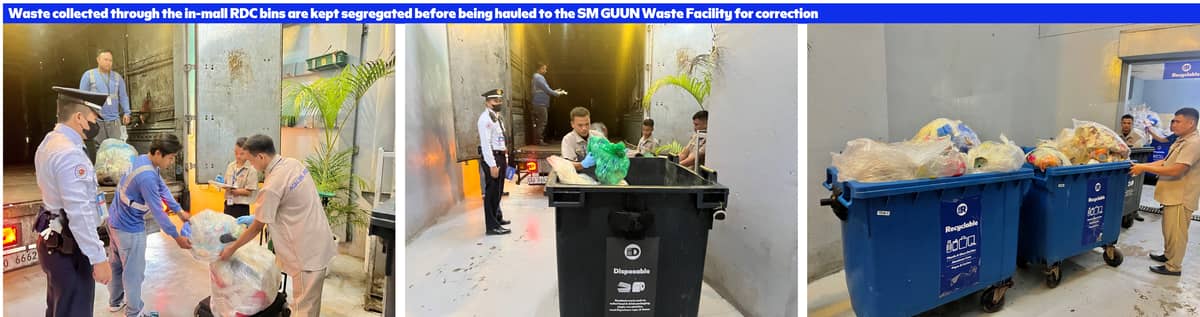 WASTE collected through the in-mall RDC bins are kept segregated before being hauled to the SM GUUN Waste Facility for correction.