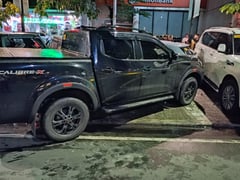 Speeding SUV wrecks parked cars on Tomas Morato