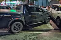 Speeding SUV wrecks parked cars on Tomas Morato