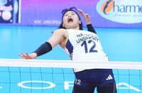 SAM Cantada makes a rousing introduction to power three-peat-seeking NU to a four-set win over UST in the UAAP Season 88 women’s volleyball tournament.