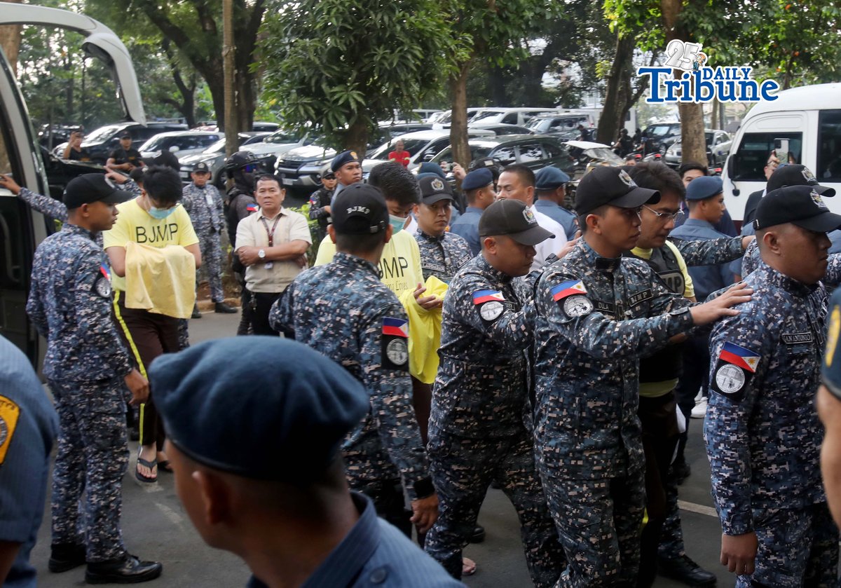 Former Senator Bong Revilla Jr., along with four co-accused, arrived at the Sandiganbayan in Quezon City on Monday, 16 February 2026, to attend his arraignment on graft and malversation charges in relation to the P92.8-million flood control anomalies. Photo/Analy Labor