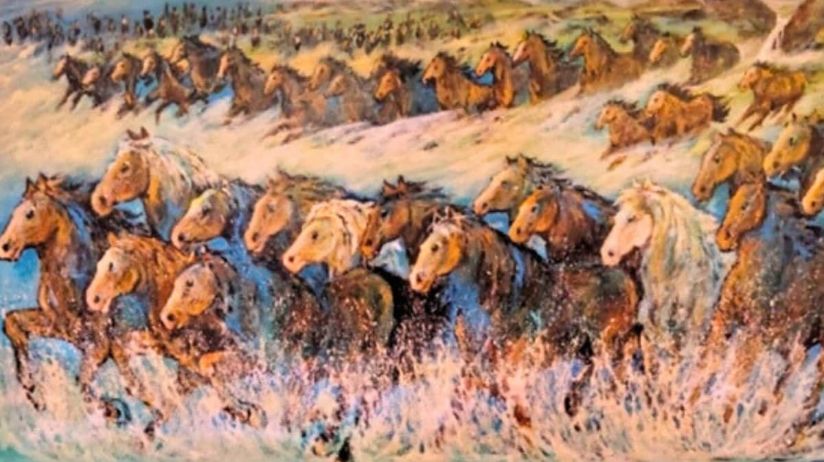 ONE of Chan Lim’s masterpieces on display, with horses beautifully
woven into the artwork — symbolizing power and progress in
celebration of Chinese New Year.