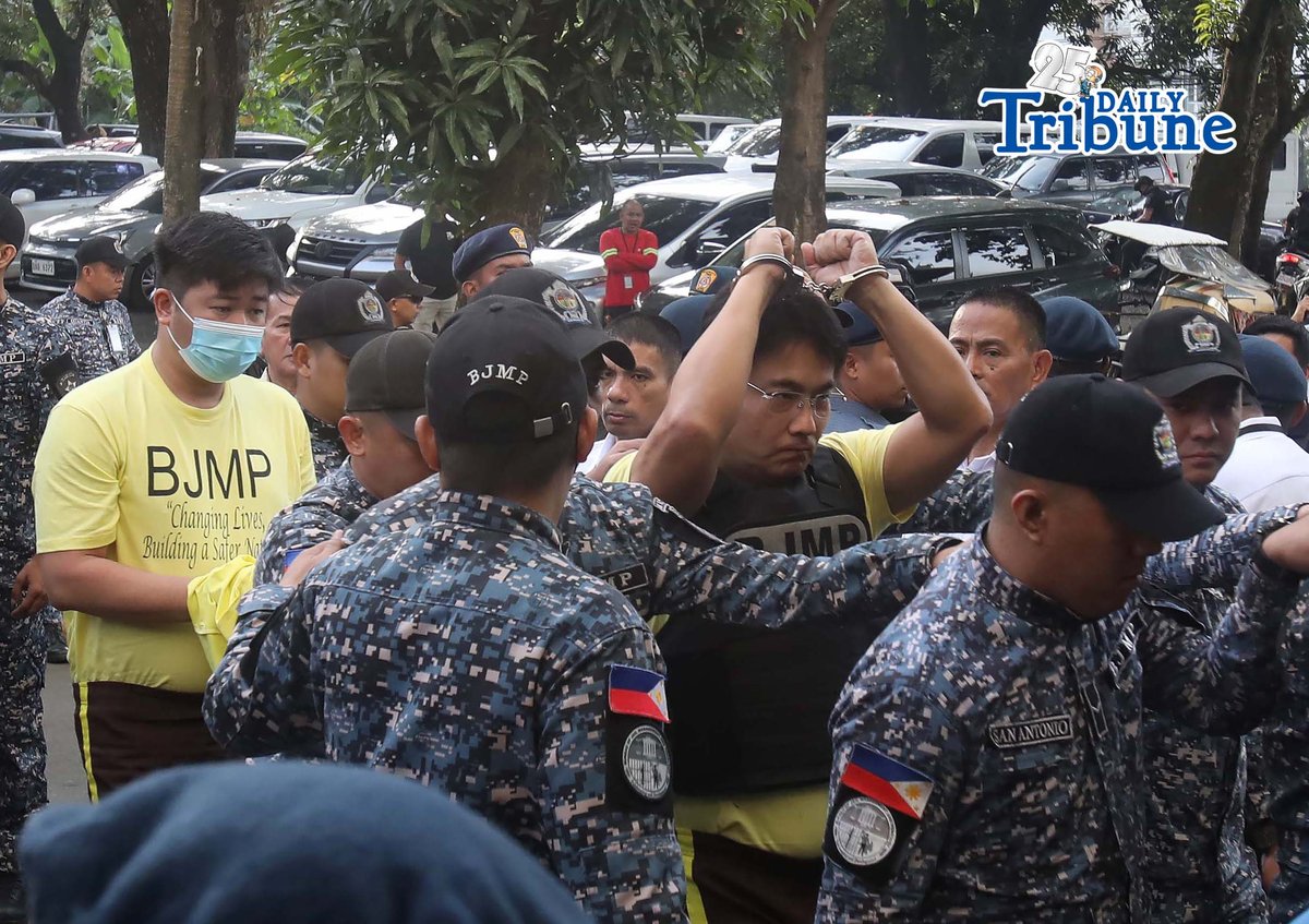 Former Senator Bong Revilla Jr., along with four co-accused, arrived at the Sandiganbayan in Quezon City on Monday, 16 February 2026, to attend his arraignment on graft and malversation charges in relation to the P92.8-million flood control anomalies. Photo/Analy Labor