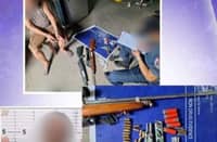 PISTOLS, rifles, and ammunition were seized by authorities in intelligence operation.
