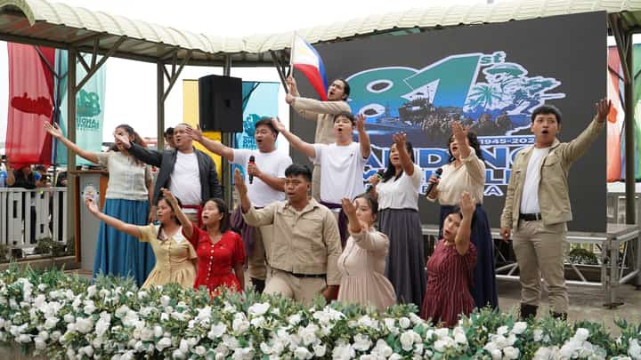 The Tanghalang Tatsulok artists during a play that recreates the events of the Landing in Mariveles, provided a glimpse of the historical moments that shaped the town of Mariveles and the country.