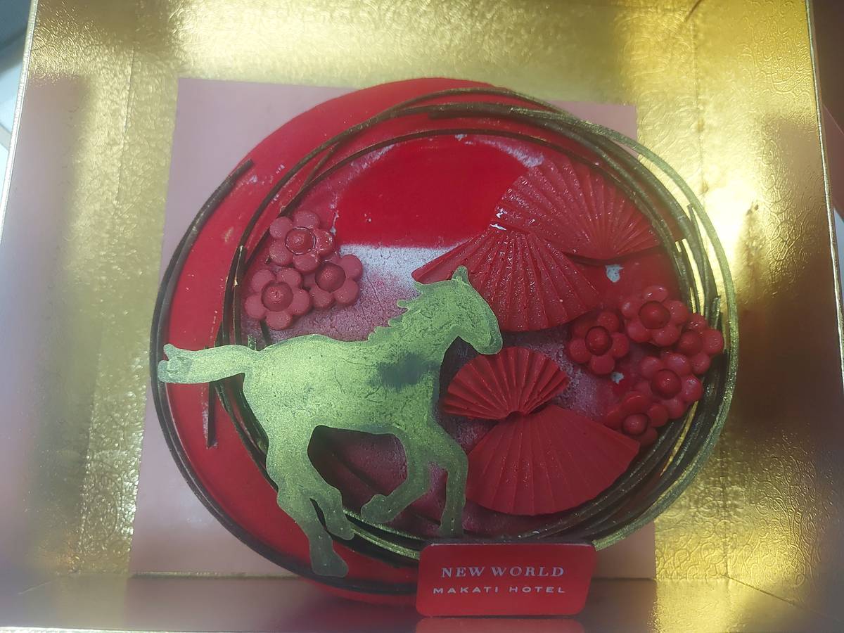 YEAR of the Horse cake.
