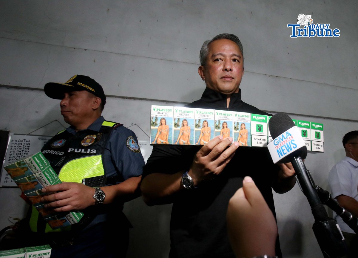 (February 16 2026) Department of the Interior and Local Government (DILG) Secretary Jonvic Remulla, with Philippine National Police Chief PGen. Jose Melencio Nartatez Jr. and Bureau of Customs Commissioner Ariel Nepomuceno, conducted a joint operation of an alleged unregistered cigarette manufacturing warehouse in Barangay Panipuan, San Fernando, Pampanga, on Monday, February 16, 2026. Photo/Analy Labor
