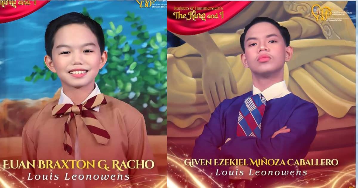 EUAN Racho and Given Caballero as Young Louis Lenowens.