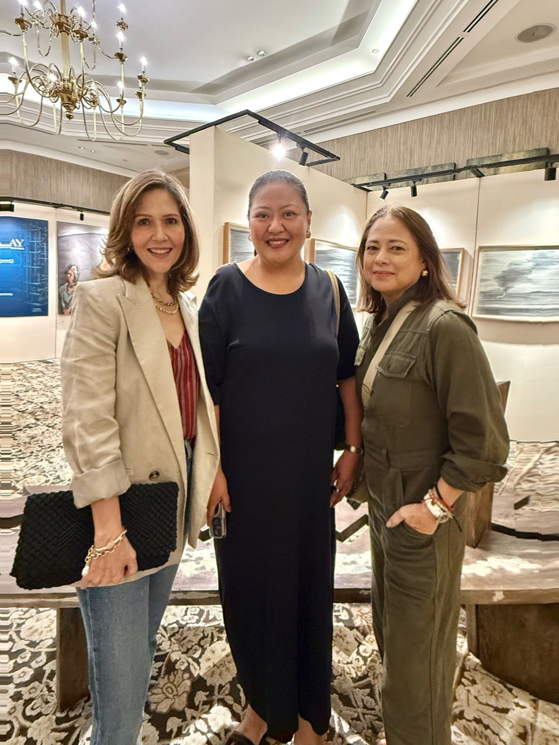 DESIGNER Ann Marie Saguil, Tara Santos, Met Museum’s Bambina Olivares.