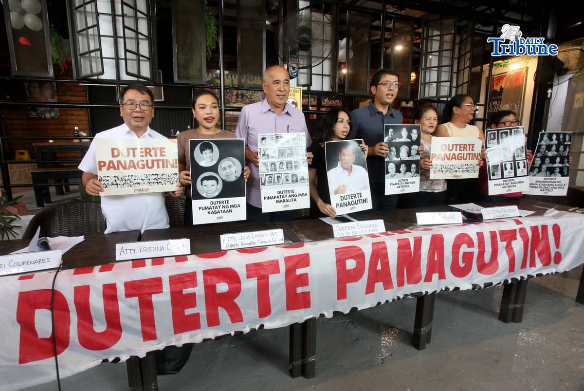 Families of victims of extrajudicial killings and human rights advocates are set to hold a press conference ahead of their delegation’s trip to The Hague, as Rodrigo Duterte faces his first hearing on the confirmation of charges before the International Criminal Court on 23 February 2026.
Photo by Analy Labor