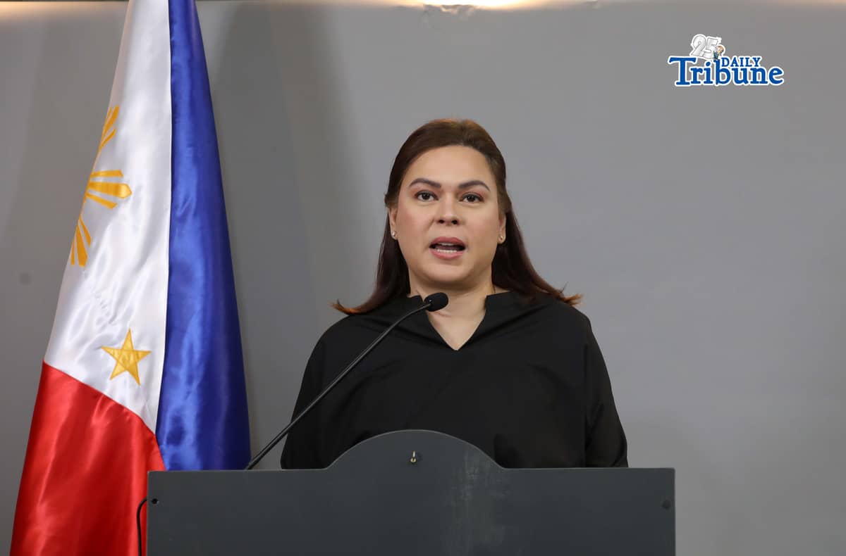 (February 18 2026) Vice President Sara Duterte announced her candidacy running for President in the 2028 election, during the press-conference held at OVP Office in Mandaluyong City, on Wednesday February 18 2026. Photo/Analy Labor