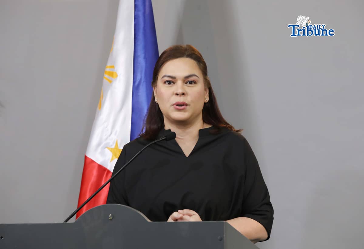 (February 18 2026) Vice President Sara Duterte announced her candidacy running for President in the 2028 election, during the press-conference held at OVP Office in Mandaluyong City, on Wednesday February 18 2026. Photo/Analy Labor