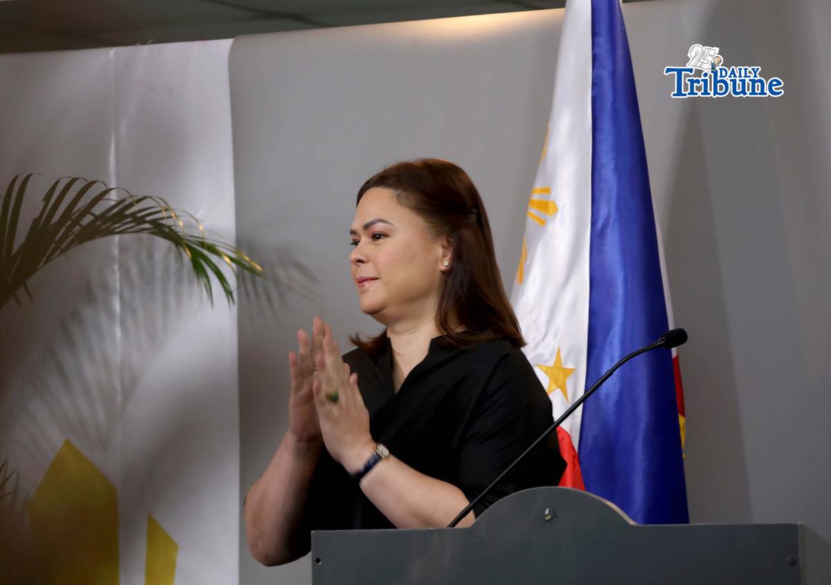 (February 18 2026) Vice President Sara Duterte announced her candidacy running for President in the 2028 election, during the press-conference held at OVP Office in Mandaluyong City, on Wednesday February 18 2026. Photo/Analy Labor